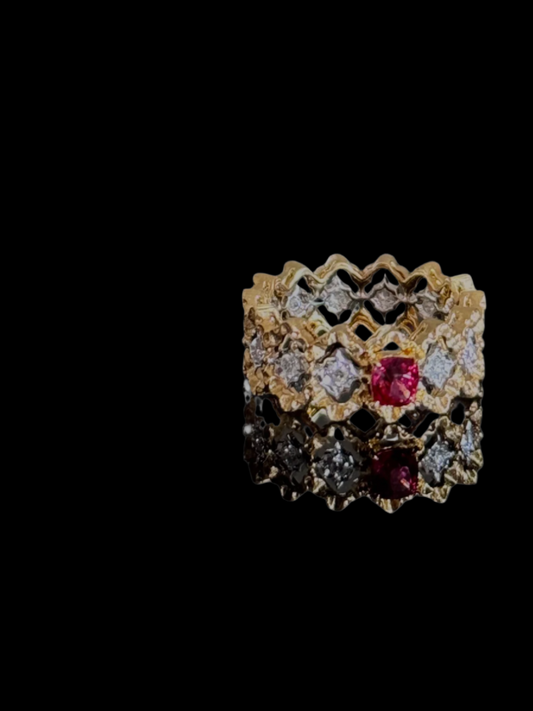 Florentine-Style Spinel Ring