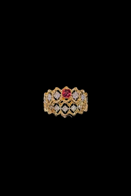 Florentine-Style Spinel Ring